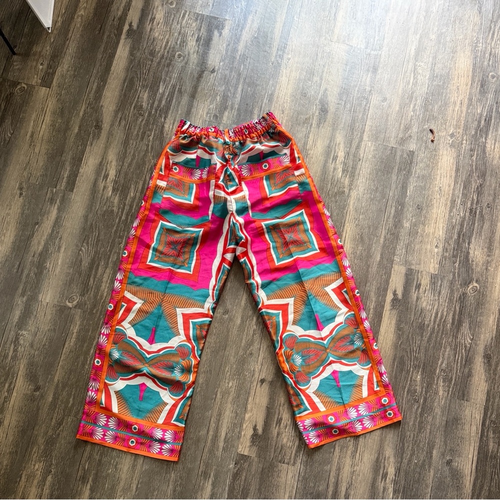 Zara Multicolor Patterned Pants - Picture 3 of 4